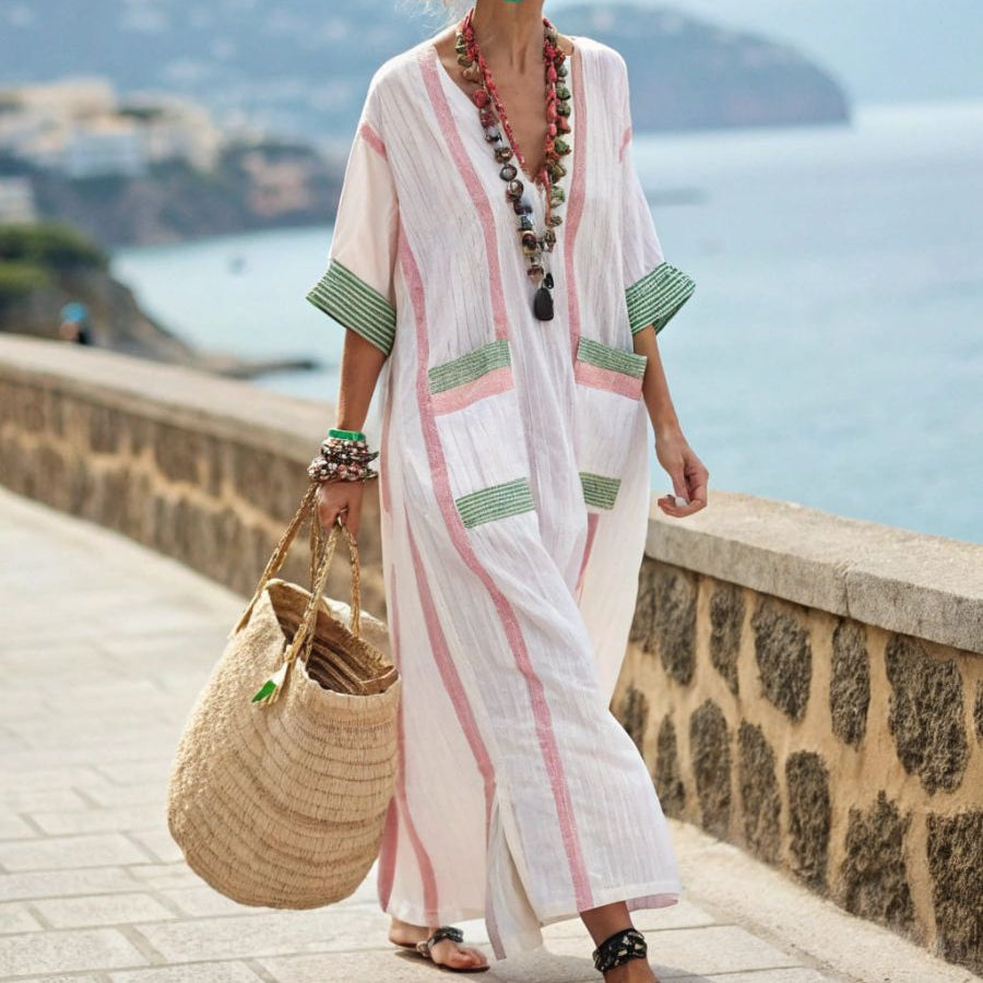 Robe Caftan "Charlotte" – Jardin de Mer