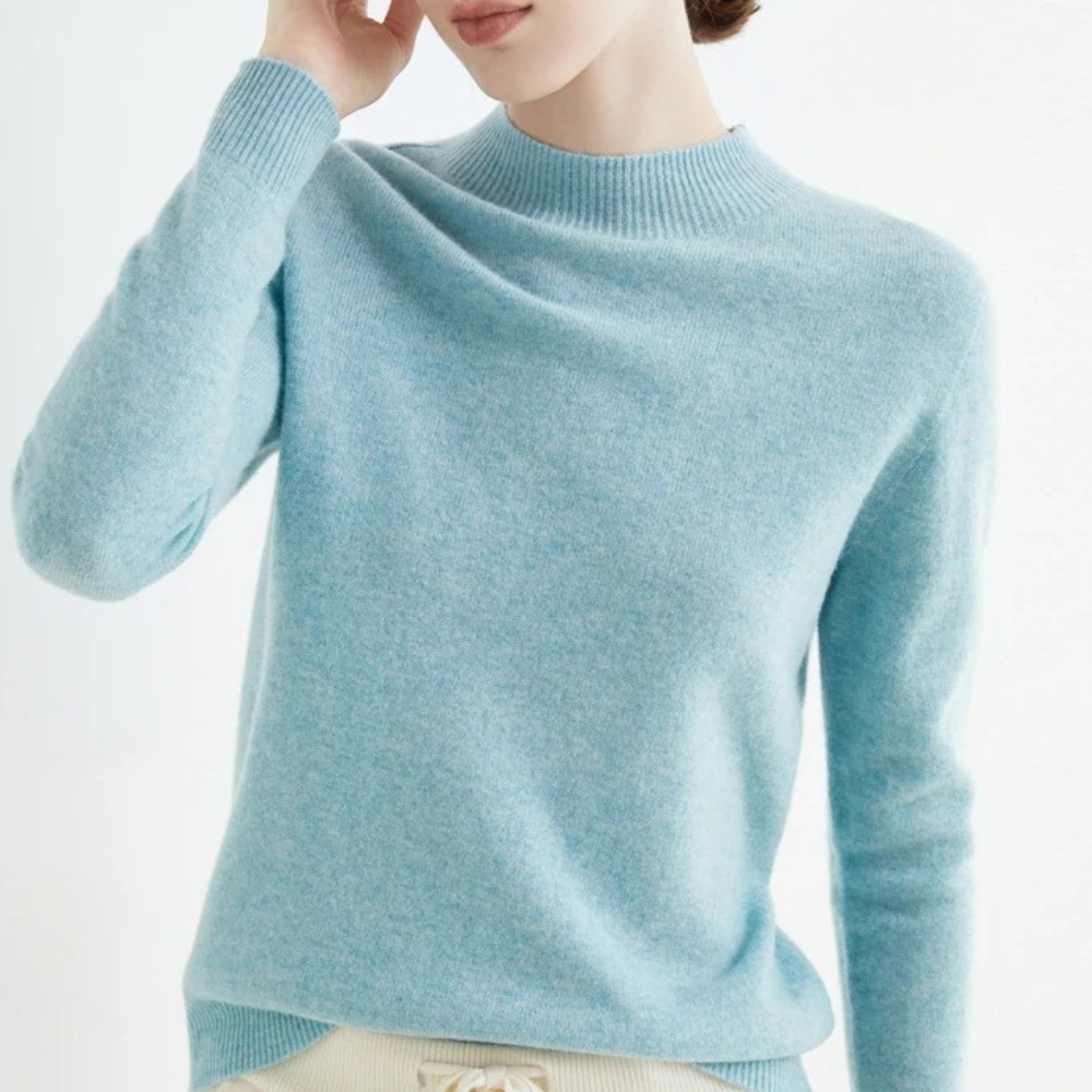 Marigold | Fine Knit High-Neck Sweater