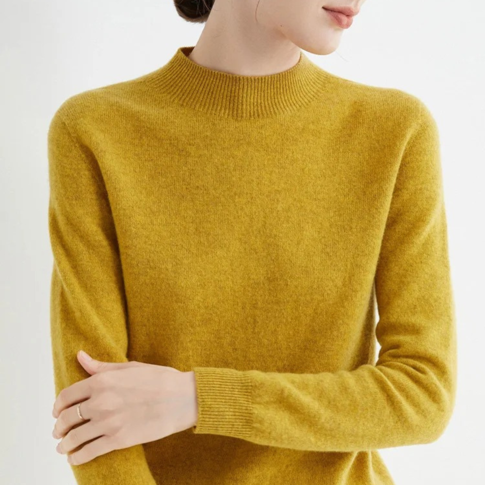 Marigold | Fine Knit High-Neck Sweater