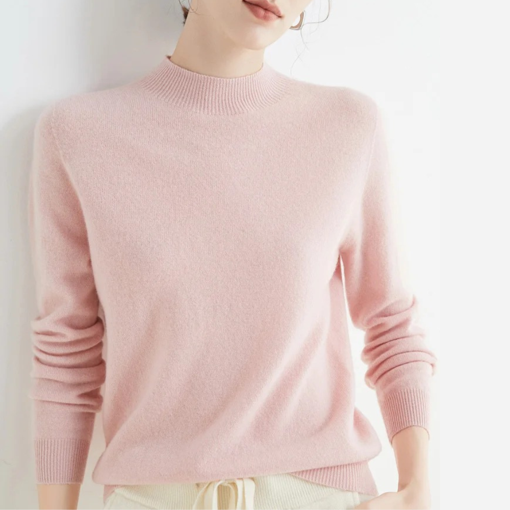 Marigold | Fine Knit High-Neck Sweater