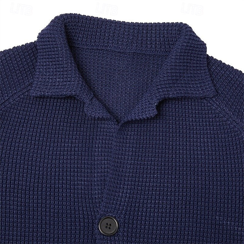 Cormac | Men's Cozy Waffle Knit Cardigan