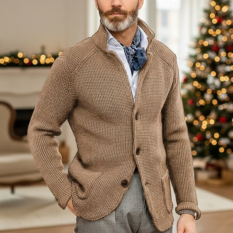 Cormac | Men's Cozy Waffle Knit Cardigan