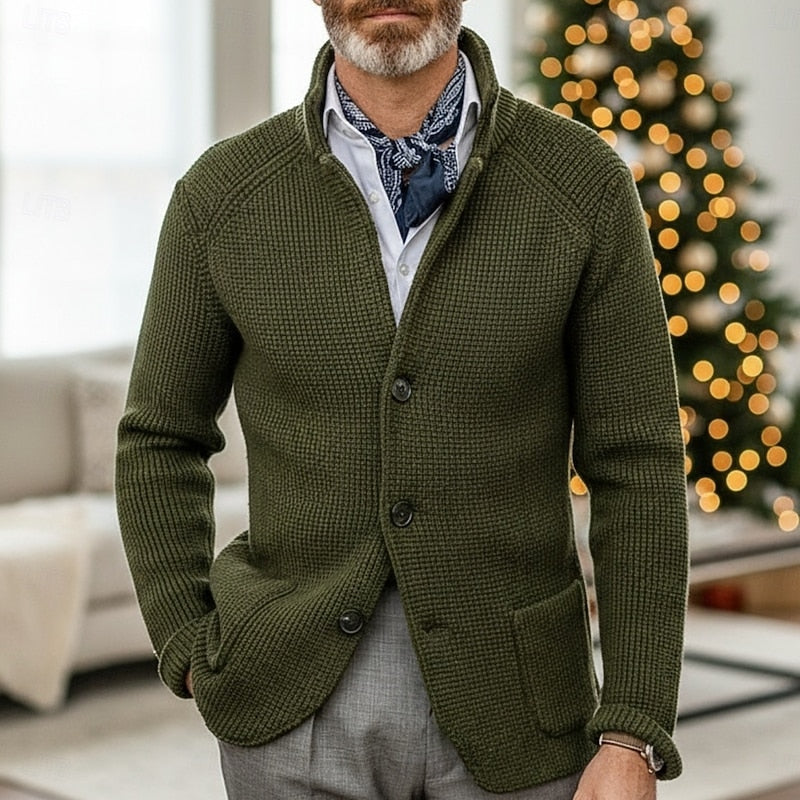 Cormac | Men's Cozy Waffle Knit Cardigan