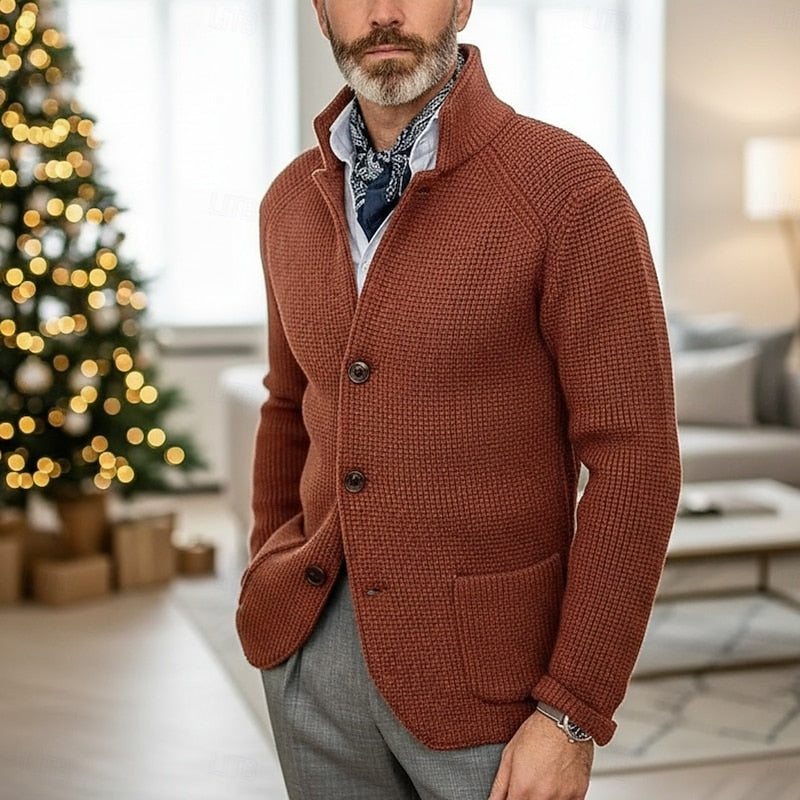 Cormac | Men's Cozy Waffle Knit Cardigan