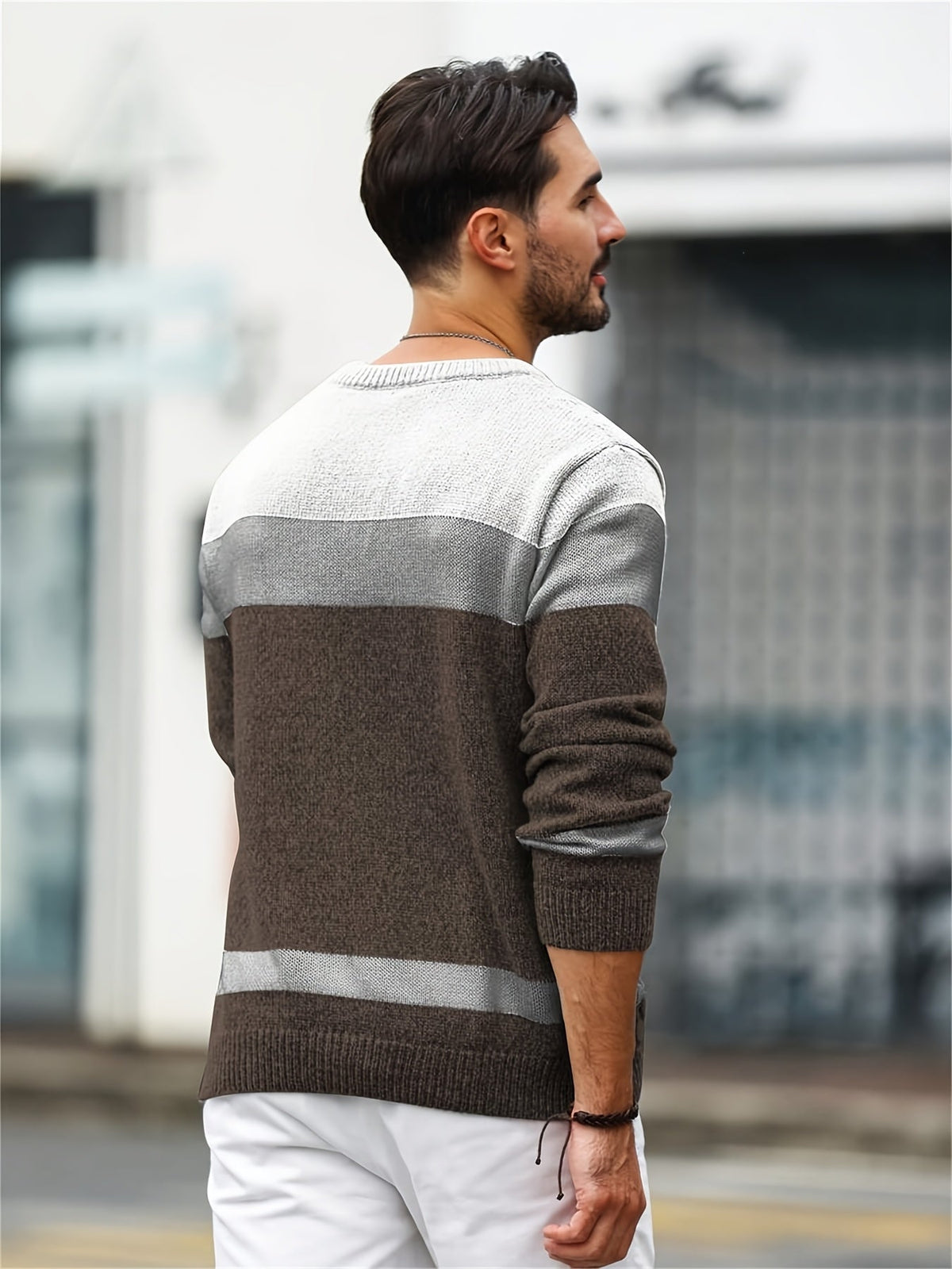 Corvan | Men's Cozy Colour Block Sweater