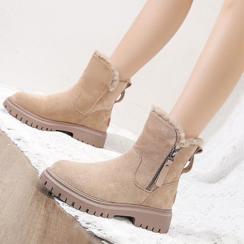 Corven | Women's Fleece-Lined Winter Ankle Boots