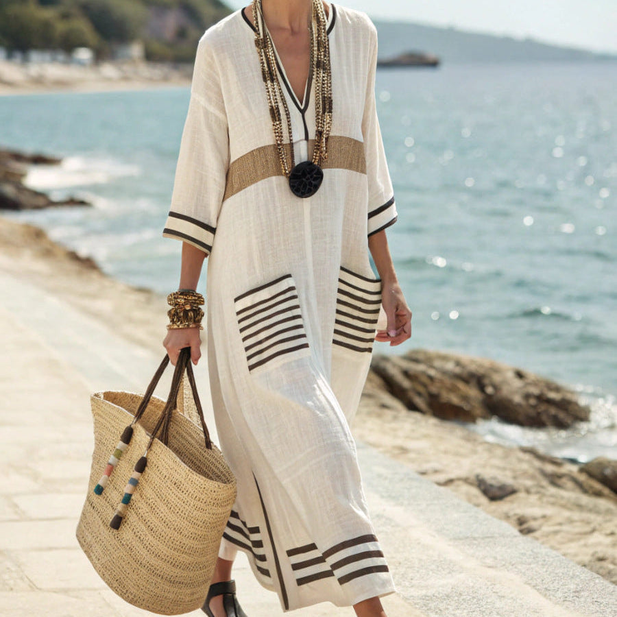 Robe Caftan "Simone" – Lignes d'Ébène
