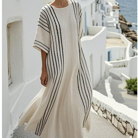 Robe Caftan "Ambre" – Éclat Estival