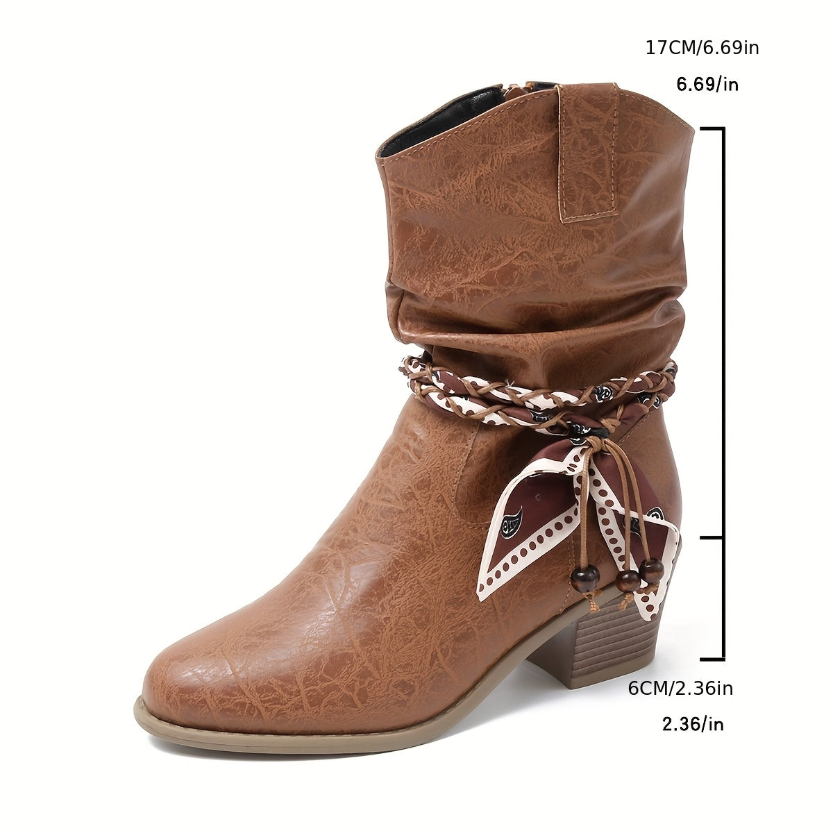 Dariela | Women's Bandana Western Ankle Boots
