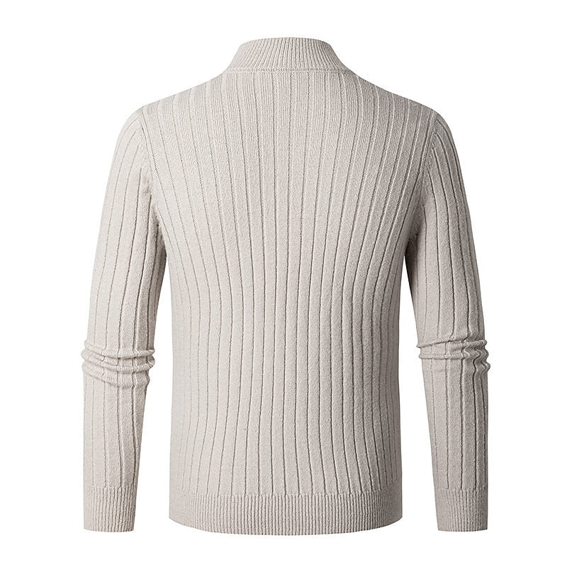 Darnell | Men's Cozy Quarter-Zip Ribbed Sweater