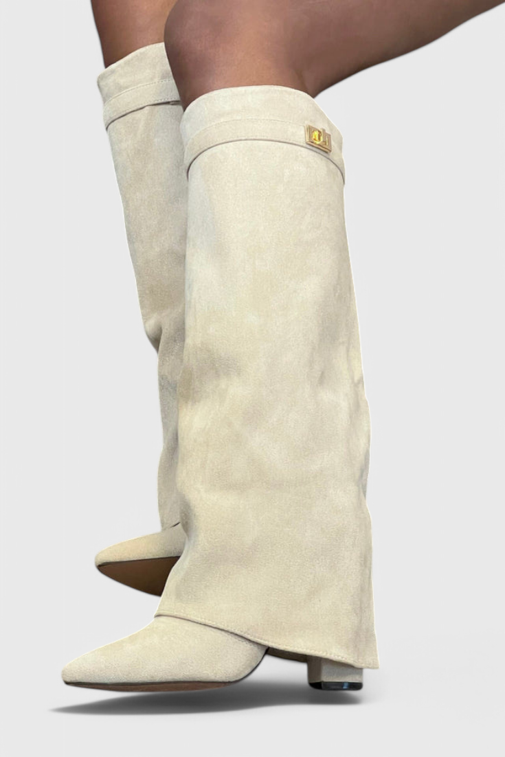 Delphina | Women's Pointed Toe Knee High Boots