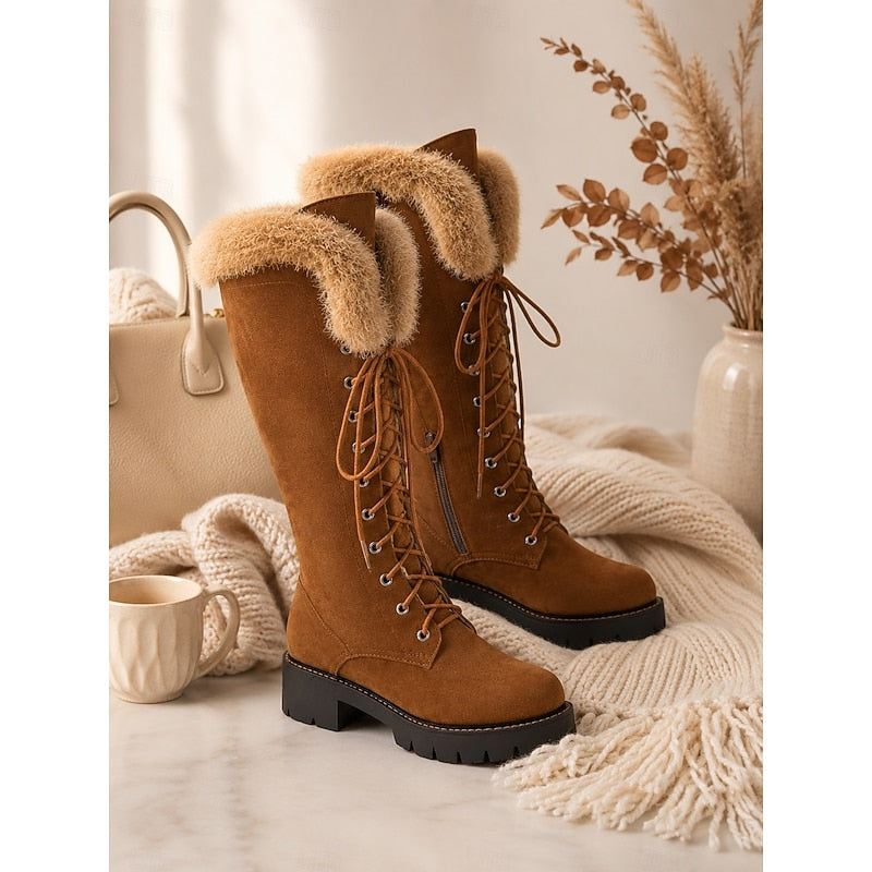 Delvara | Women's Plush-Lined Knee-High Boots