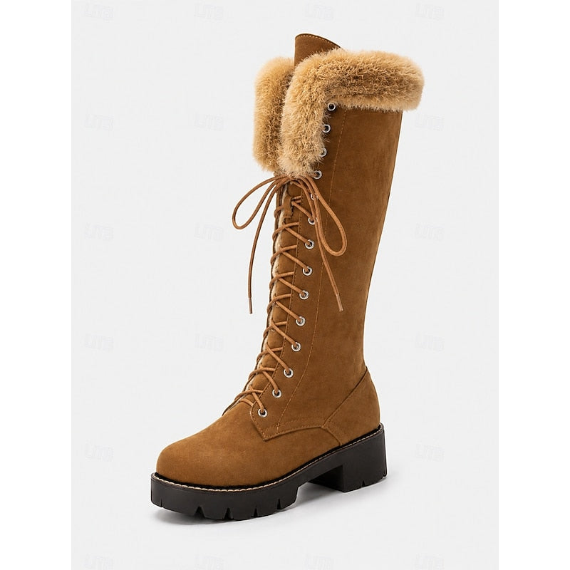 Delvara | Women's Plush-Lined Knee-High Boots