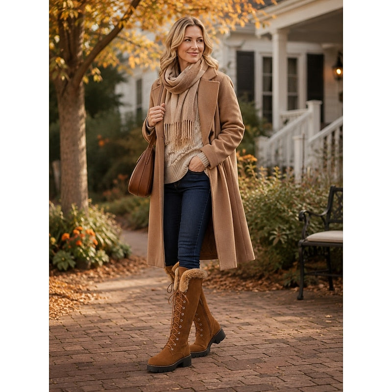 Delvara | Women's Plush-Lined Knee-High Boots