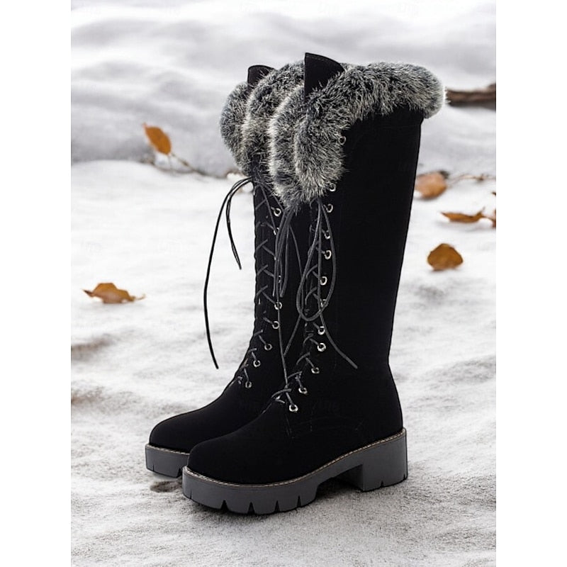 Delvara | Women's Plush-Lined Knee-High Boots