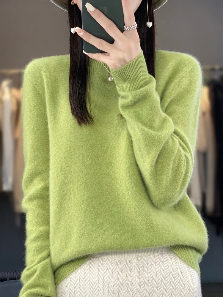 Anette | Women's Cotton Relaxed Fit Crew Neck Knit Sweater