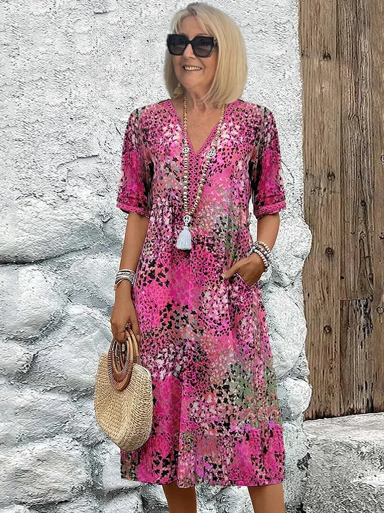 Andrea - Vibrant Midi Dress