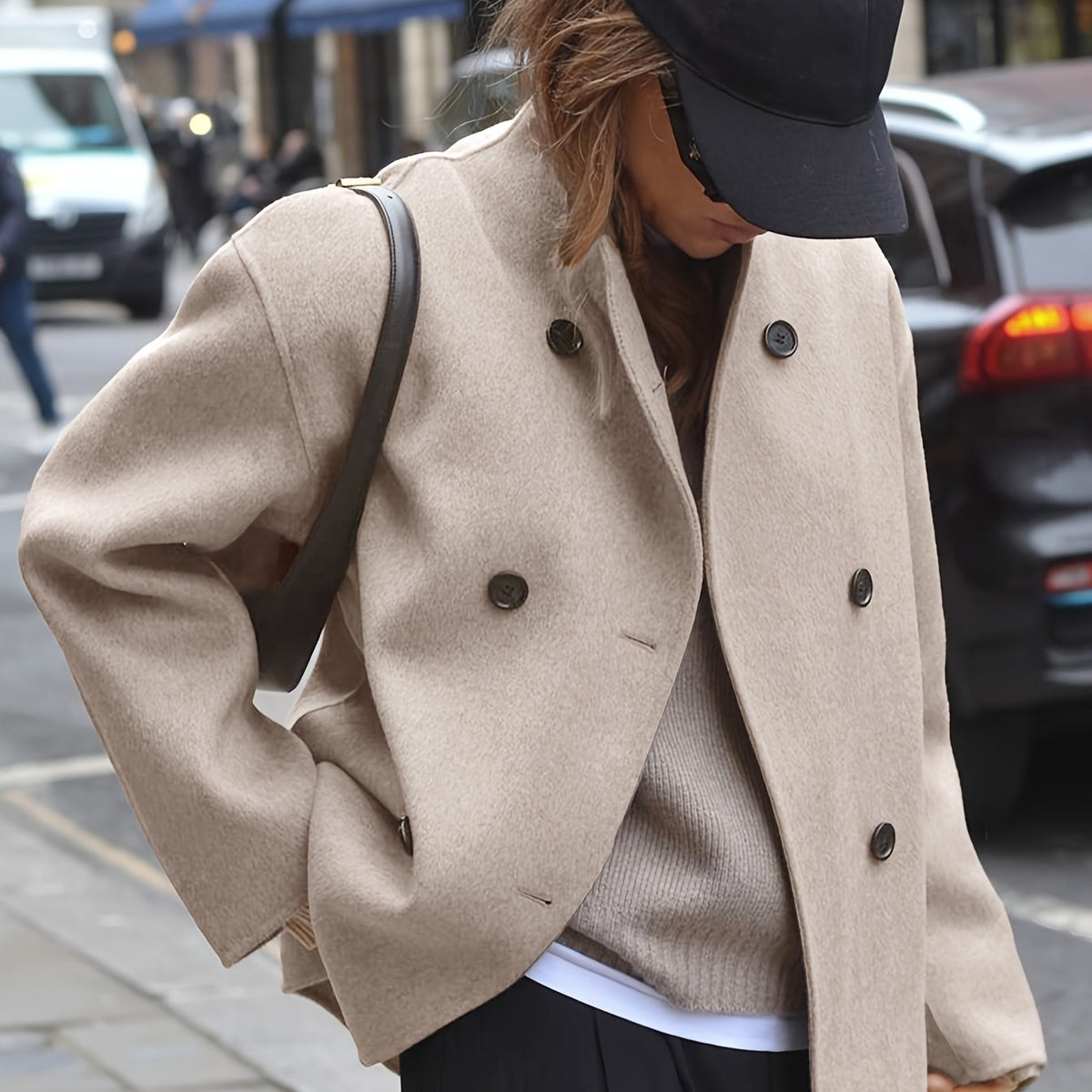 Marlowe | Women's Wool Stand Collar Pea Coat