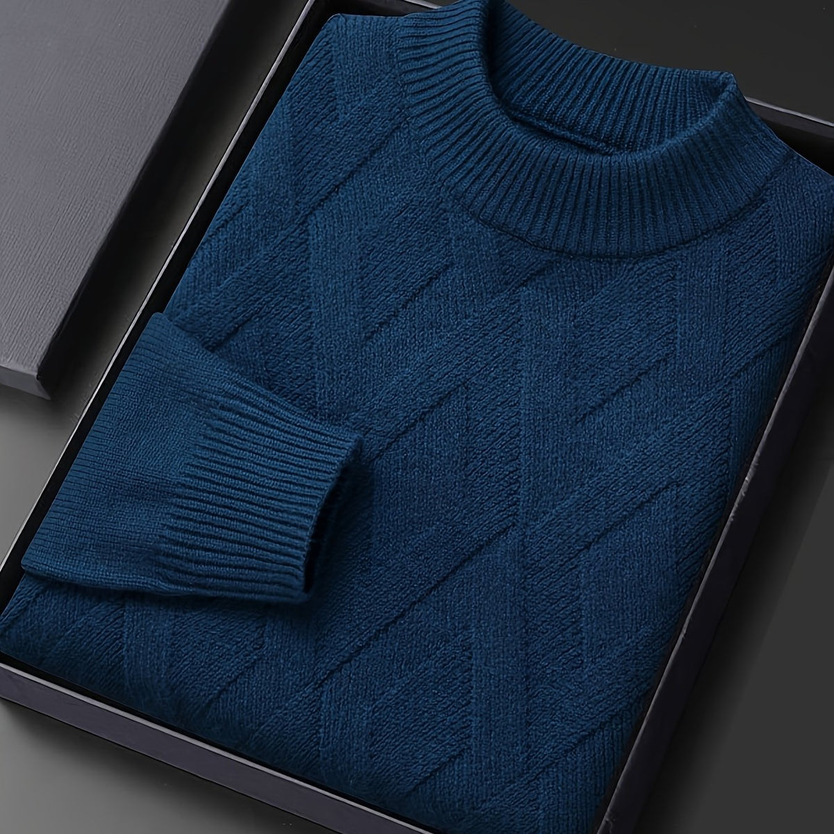 Eldran | Men's Warm Textured Mock Neck Sweater