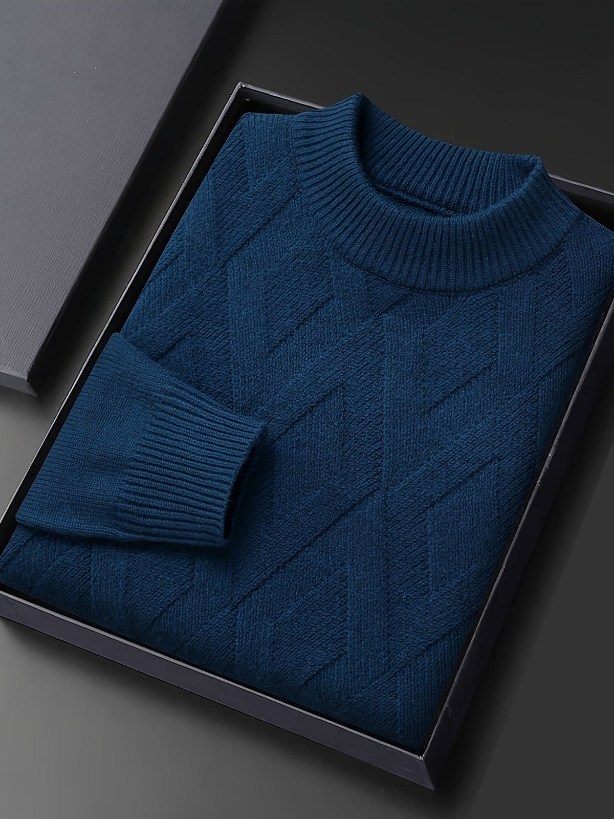 Eldran | Men's Warm Textured Mock Neck Sweater