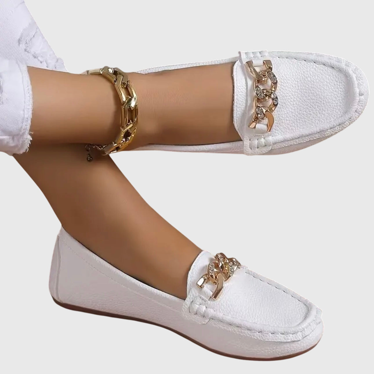 Elowen | Women's Gold-Chain Slip-On Loafer