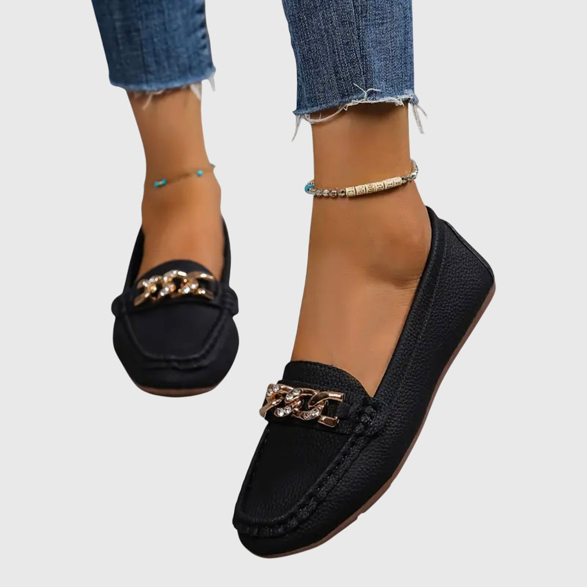 Elowen | Women's Gold-Chain Slip-On Loafer