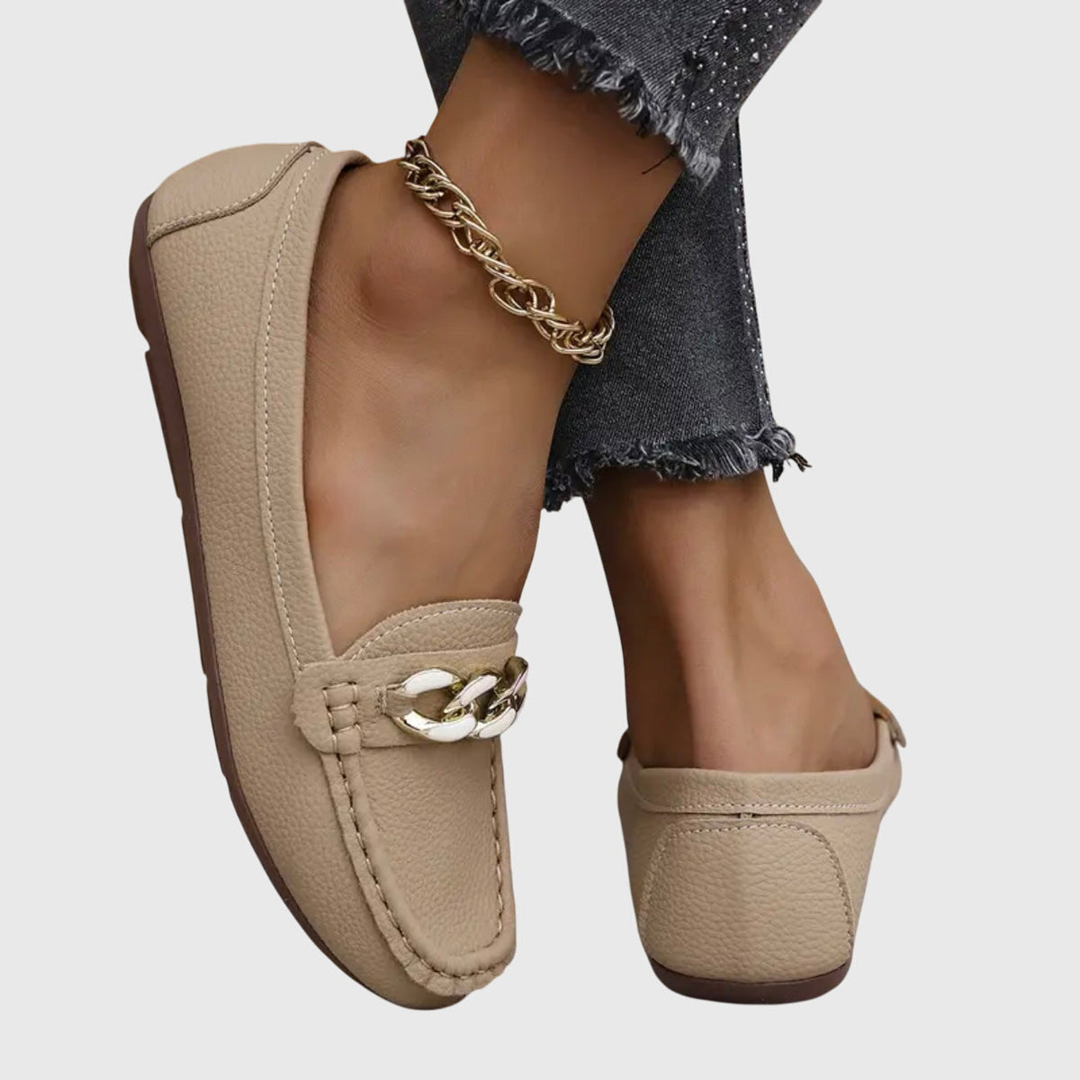 Elowen | Women's Gold-Chain Slip-On Loafer
