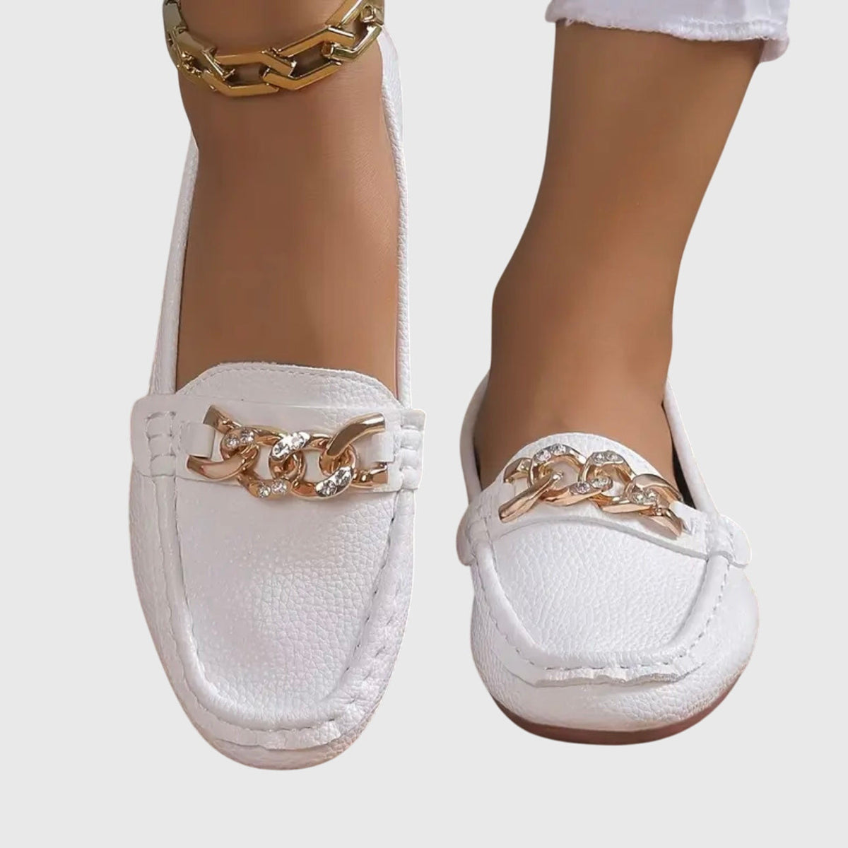 Elowen | Women's Gold-Chain Slip-On Loafer