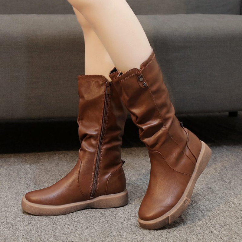 Estella | Women's Side Zipper Knee High Boots