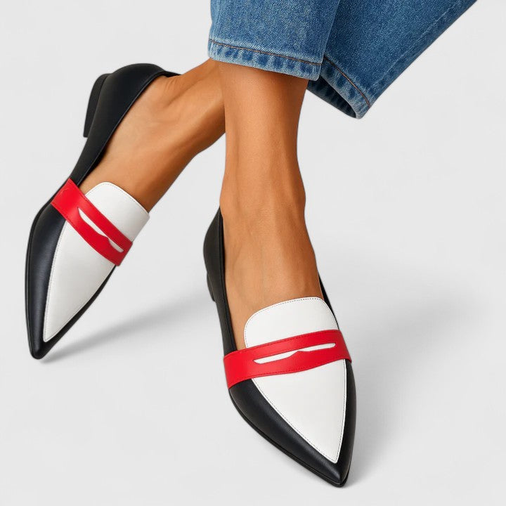 Estelle | Women's Colourblock Pointed Toe Loafers