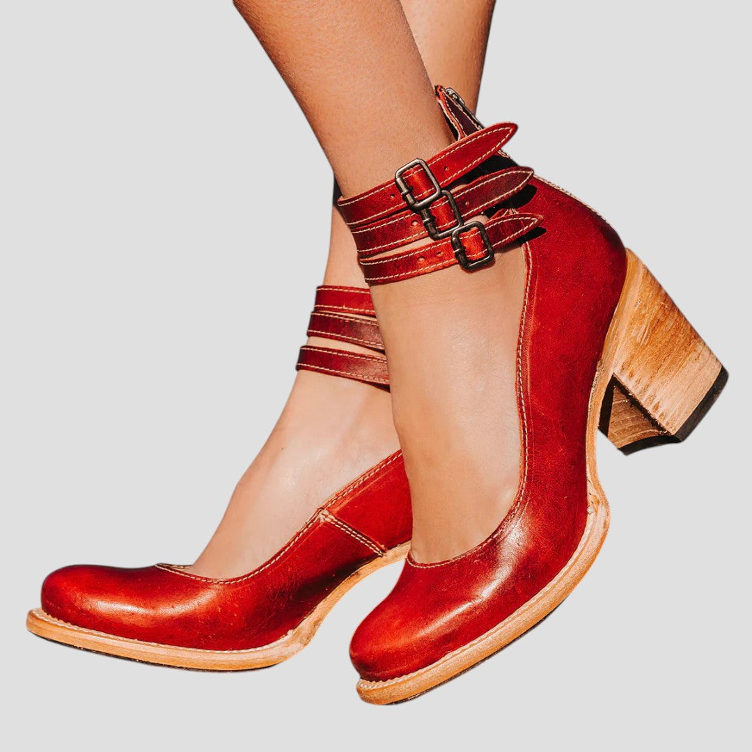 Sophia | Women's Vintage Strappy Ankle Buckle Boots