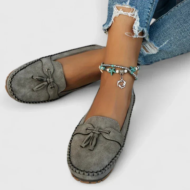 Evelynne | Women's Tassel Bow Loafer Flats