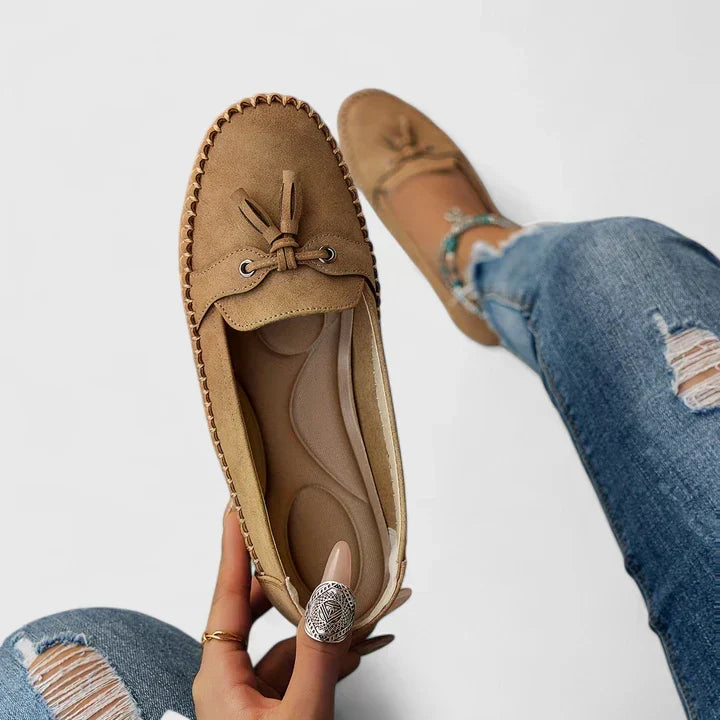 Evelynne | Women's Tassel Bow Loafer Flats