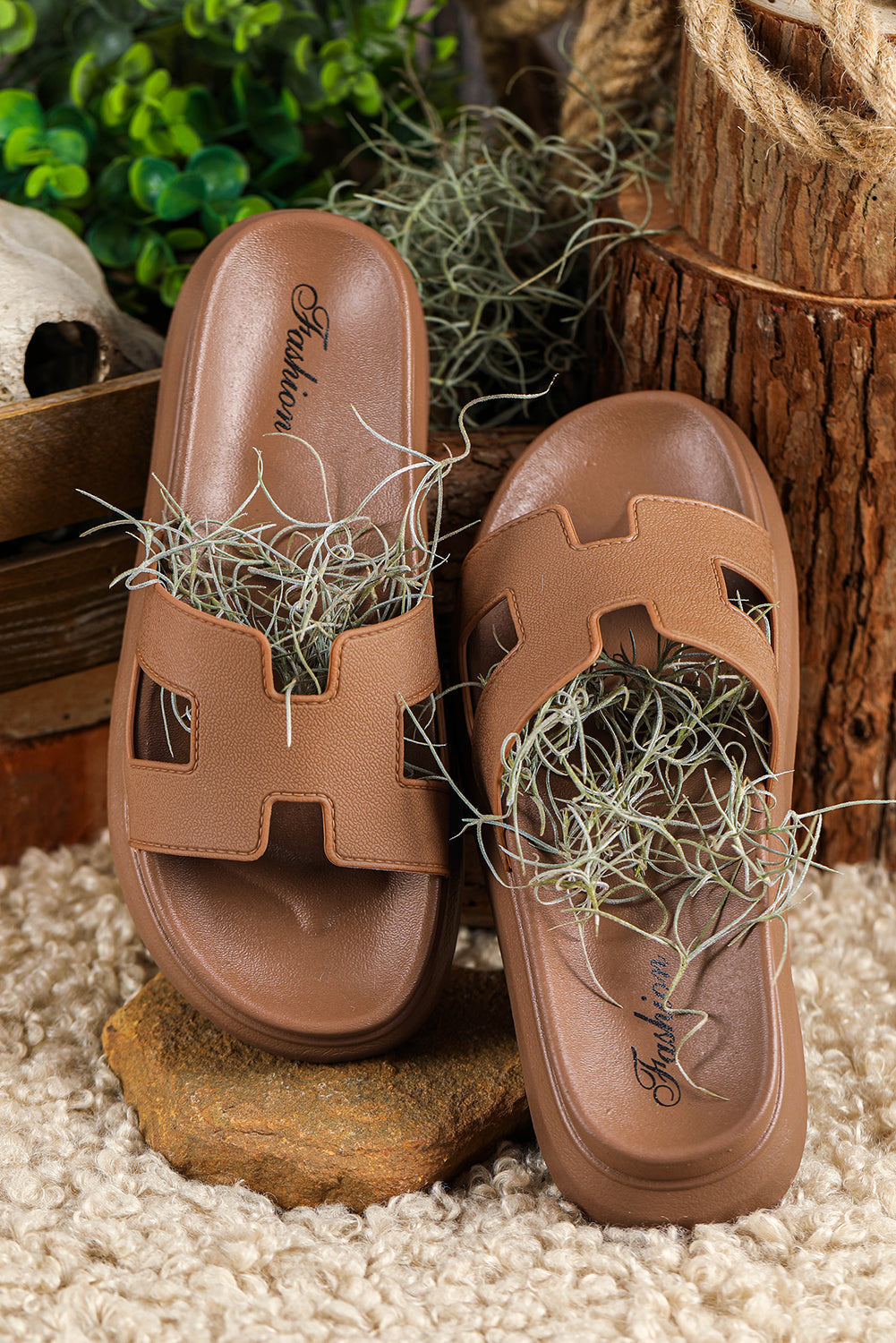 Nadine | Women's Chic Cut-Out Orthopedic Platform Comfortable Slides