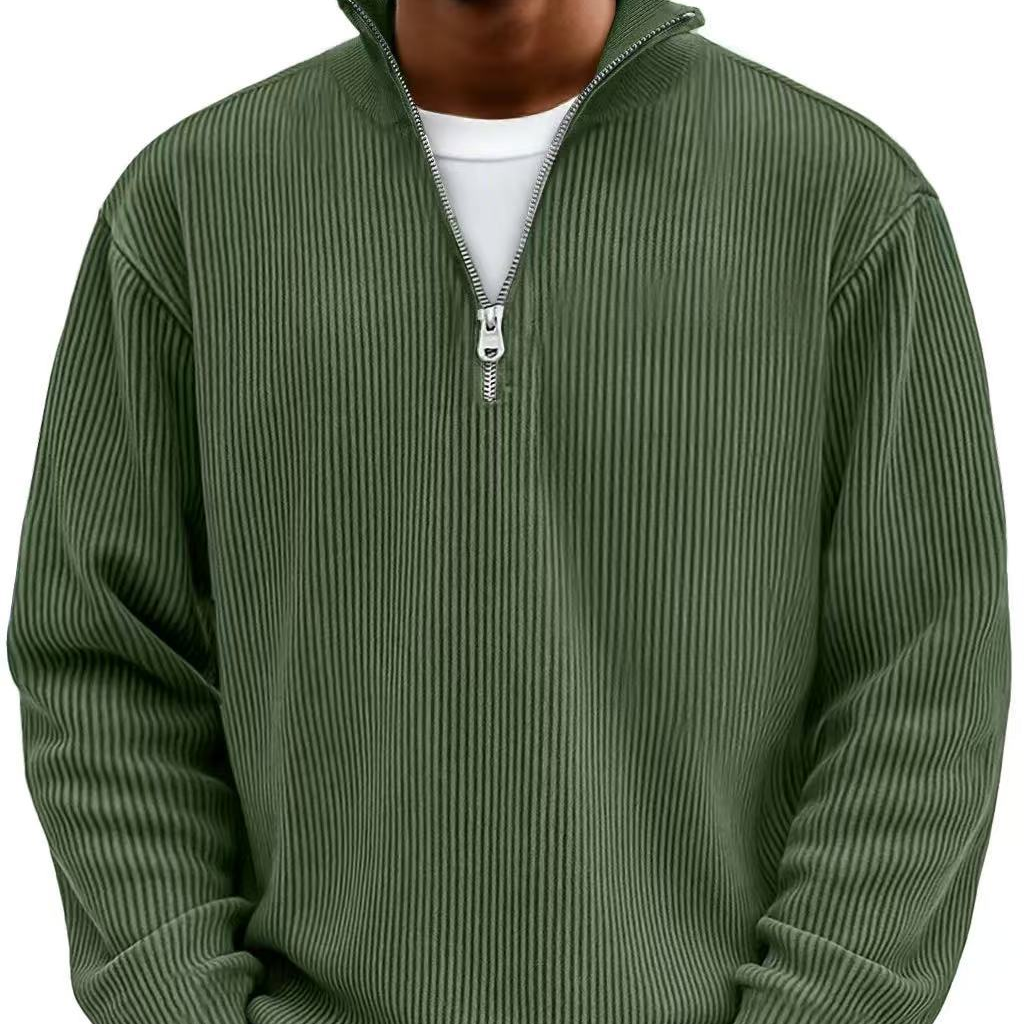 Fenrow | Men's Cozy Relaxed Fit Quarter-Zip Sweater