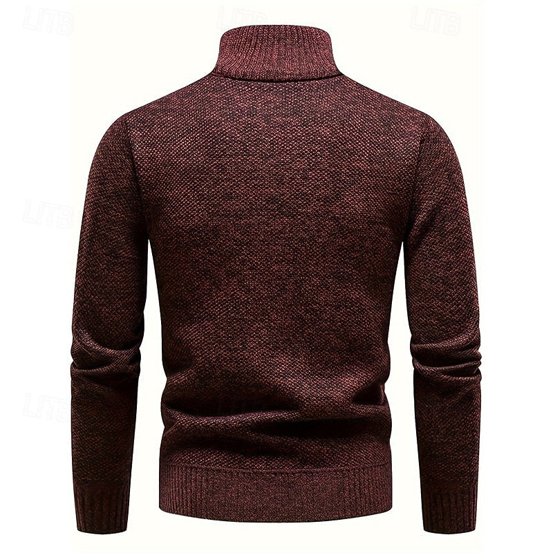 Fenwick | Men's Warm Quarter-Zip Stand Collar Sweater