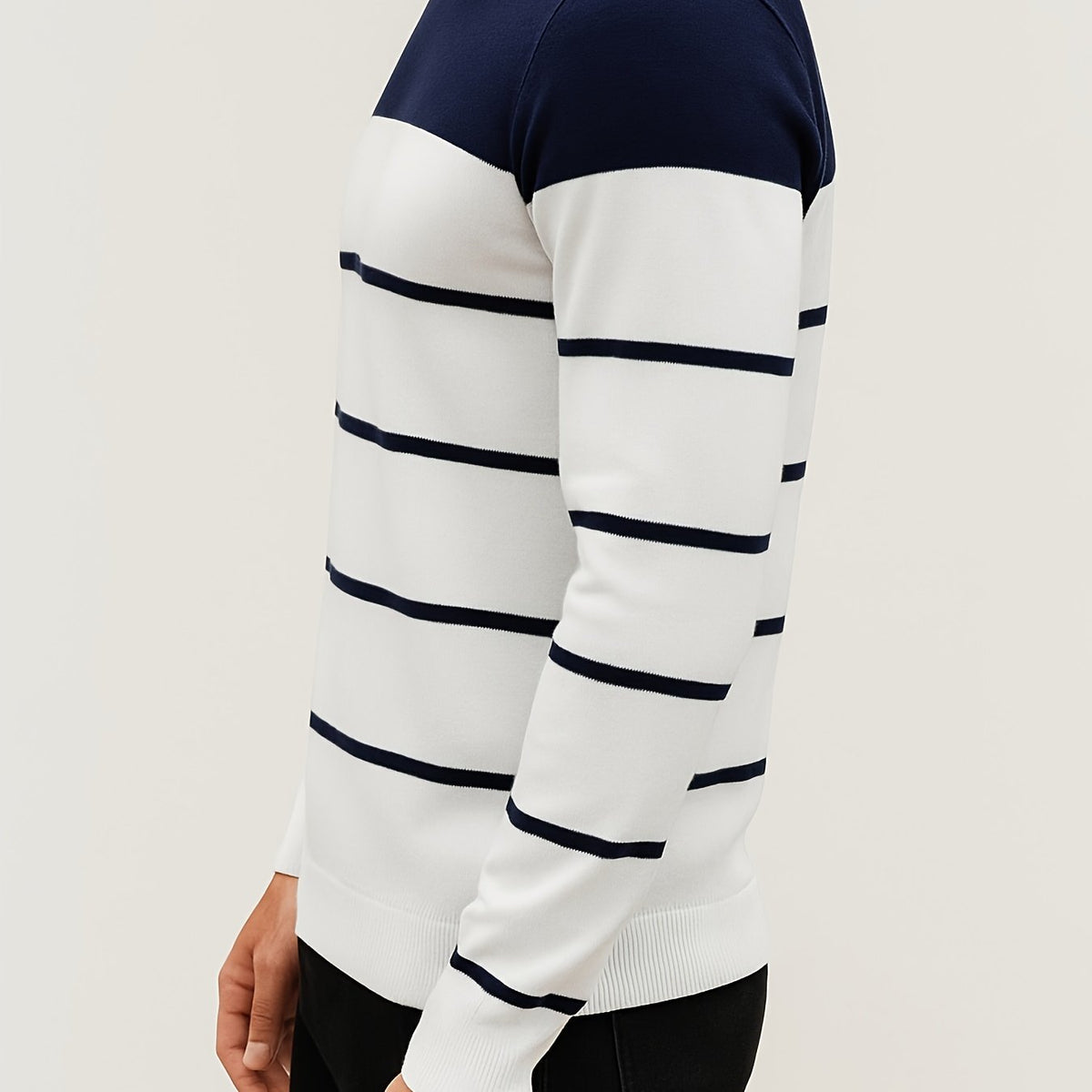 Ferris | Men's Warm Striped Crew Sweater