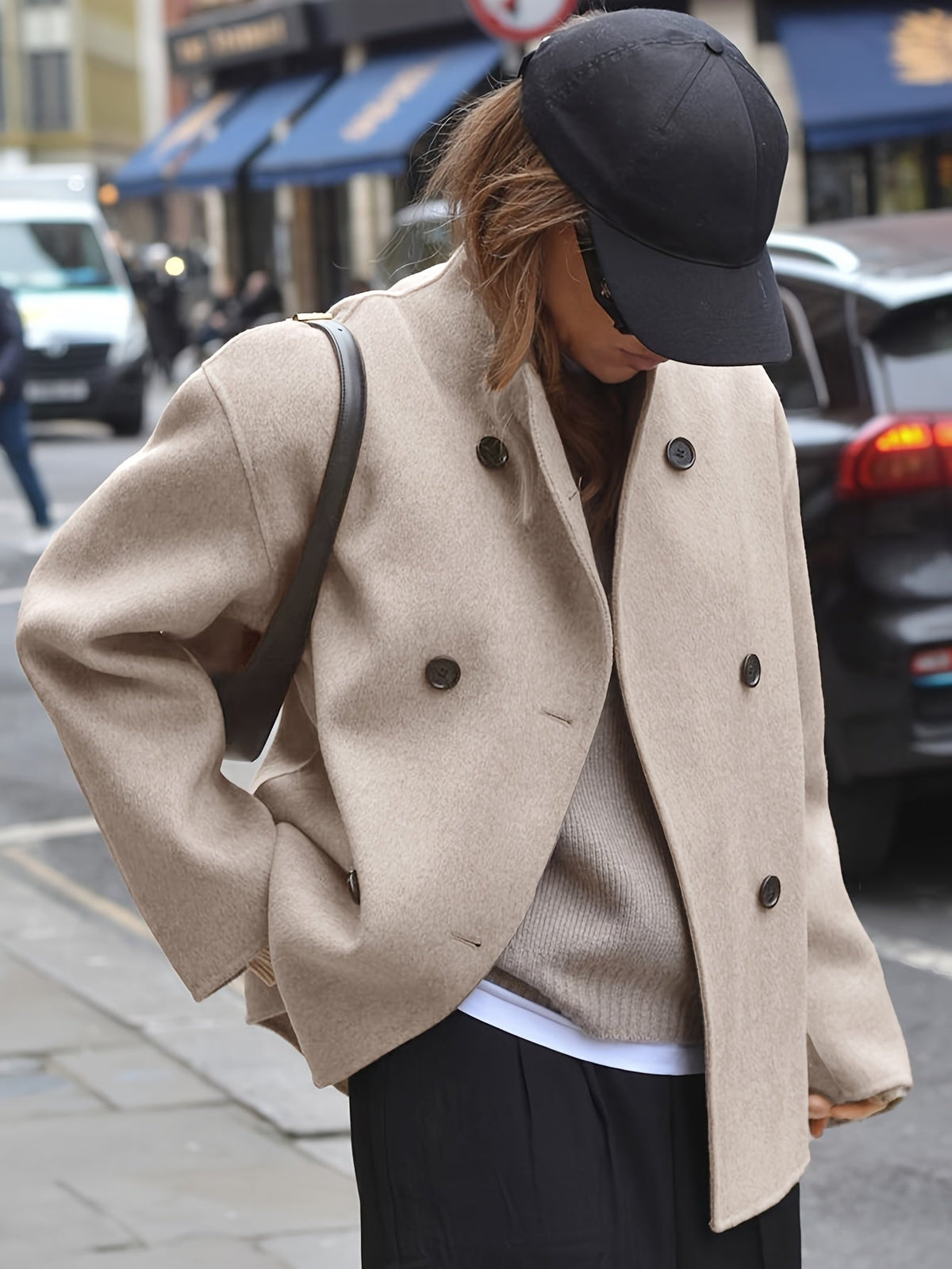 Marlowe | Women's Wool Stand Collar Pea Coat
