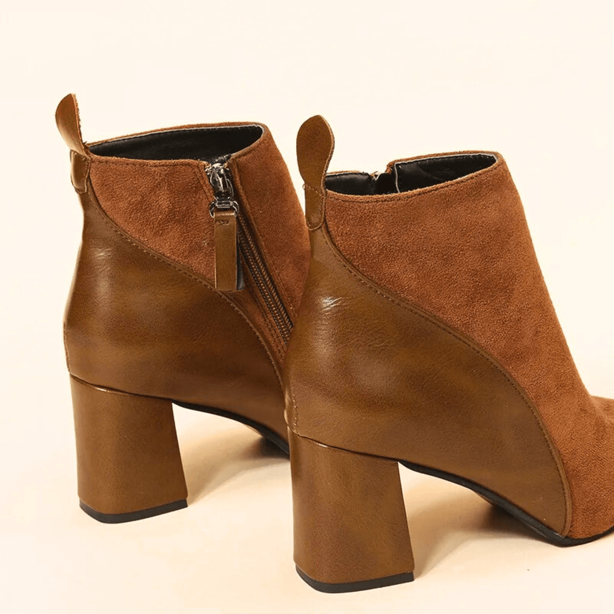 Abigail | Women's Suede Pointed Toe Block Heel Ankle Boots