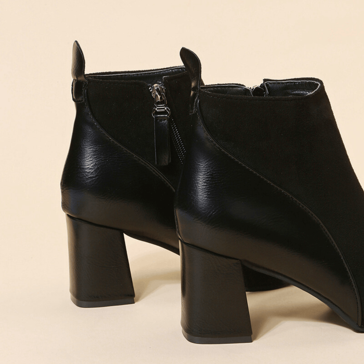 Abigail | Women's Suede Pointed Toe Block Heel Ankle Boots
