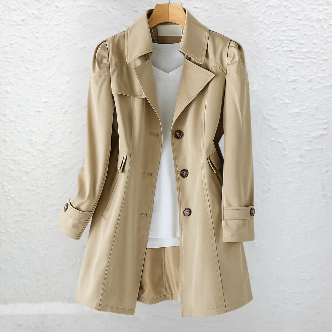 Halvaine | Women's Fit-and-Flare Trench Coat