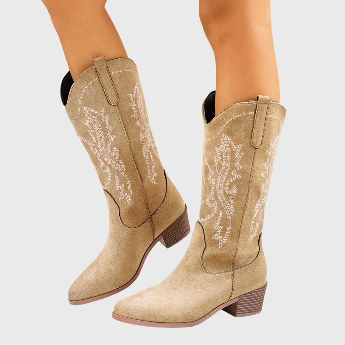 Halvera | Women's Tan Western Boots