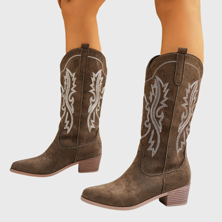 Halvera | Women's Tan Western Boots