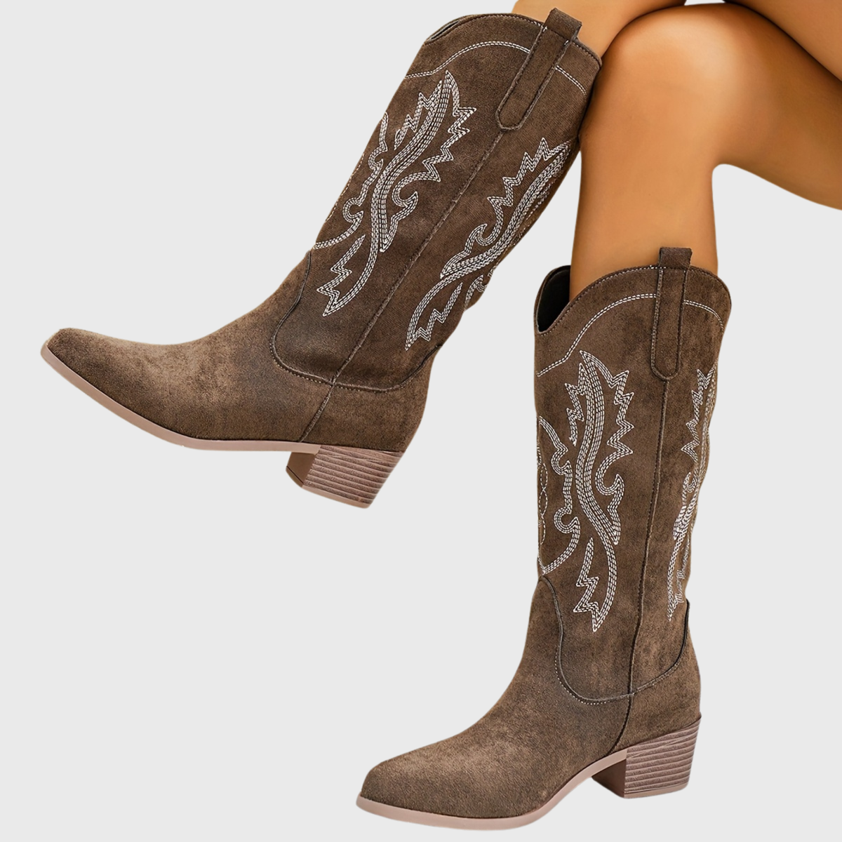 Halvera | Women's Tan Western Boots