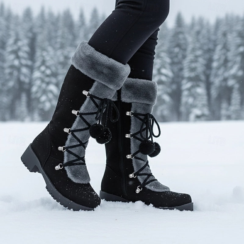 Halveth | Women's Waterproof Winter Boots Knee-High