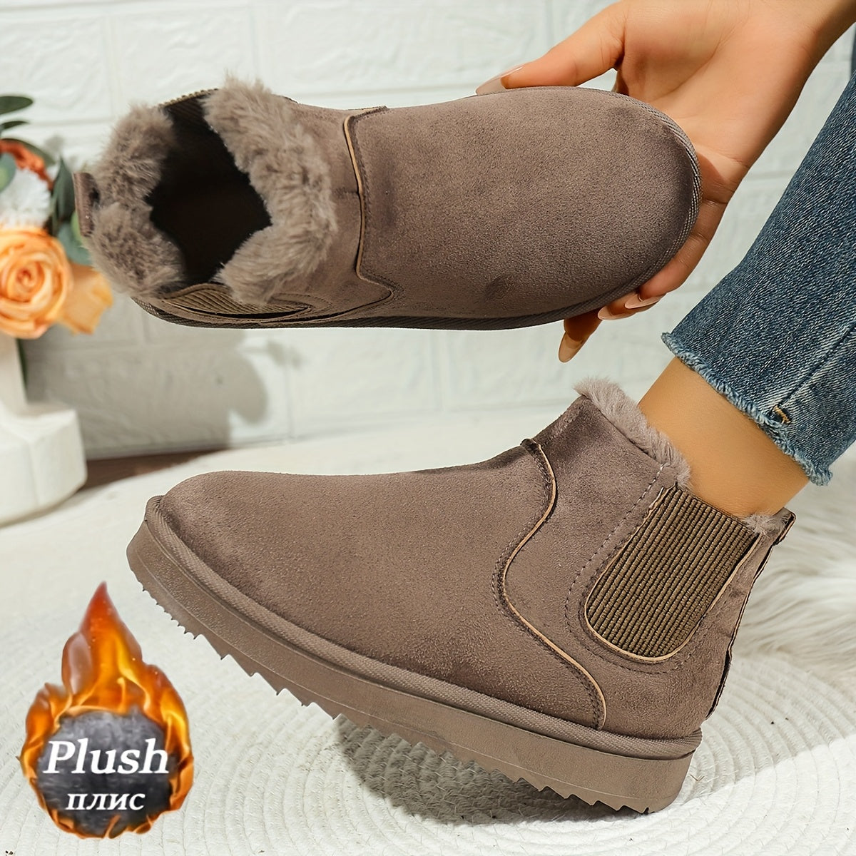 Halcyon | Women's Slip-On Winter Ankle Boots