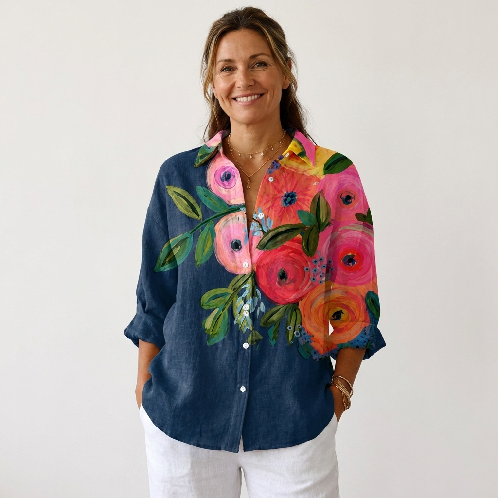 Light and Colorful Printed Blouse