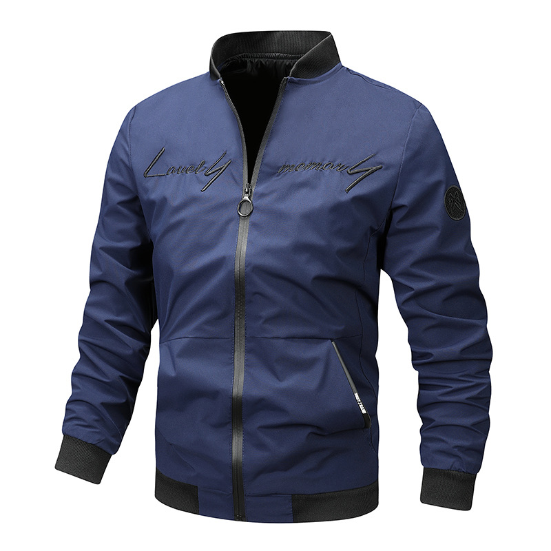 Alexander | Men's Casual Zip-Up Bomber Jacket Embroidered Graphic