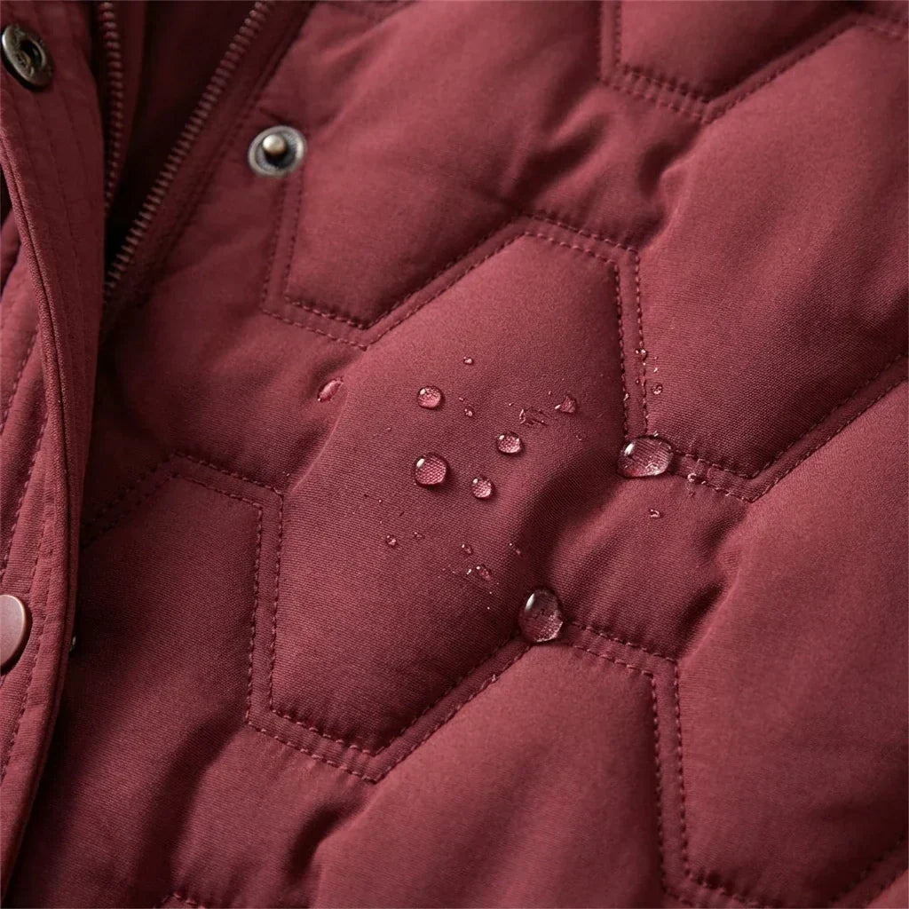 Ava | Womens Longline Hooded Down Coat Fall Parka