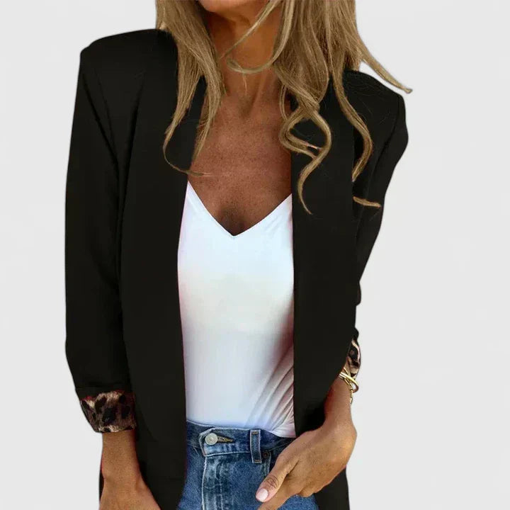 Rosavionne | Women's Reversible Leopard Lined Blazer